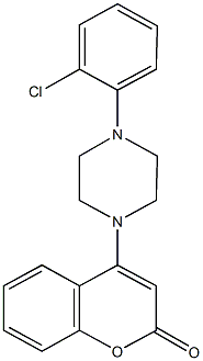 4-[4-(2-chlorophenyl)-1-piperazinyl]-2H-chromen-2-one 结构式