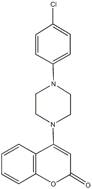 4-[4-(4-chlorophenyl)-1-piperazinyl]-2H-chromen-2-one Structure