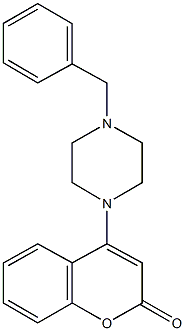 4-(4-benzyl-1-piperazinyl)-2H-chromen-2-one Structure