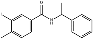 3-iodo-4-methyl-N-(1-phenylethyl)benzamide Structure