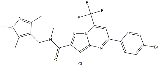 5-(4-bromophenyl)-3-chloro-N-methyl-7-(trifluoromethyl)-N-[(1,3,5-trimethyl-1H-pyrazol-4-yl)methyl]pyrazolo[1,5-a]pyrimidine-2-carboxamide|