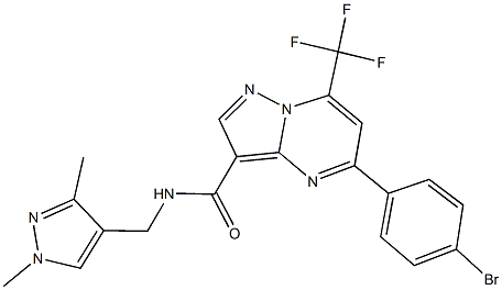 5-(4-bromophenyl)-N-[(1,3-dimethyl-1H-pyrazol-4-yl)methyl]-7-(trifluoromethyl)pyrazolo[1,5-a]pyrimidine-3-carboxamide,514799-28-1,结构式