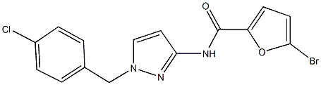 5-bromo-N-[1-(4-chlorobenzyl)-1H-pyrazol-3-yl]-2-furamide Structure