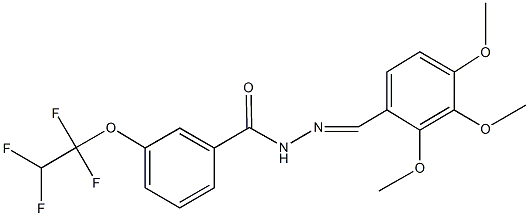 3-(1,1,2,2-tetrafluoroethoxy)-N'-(2,3,4-trimethoxybenzylidene)benzohydrazide 化学構造式
