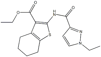 ethyl 2-{[(1-ethyl-1H-pyrazol-3-yl)carbonyl]amino}-4,5,6,7-tetrahydro-1-benzothiophene-3-carboxylate,514799-92-9,结构式