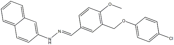 3-[(4-chlorophenoxy)methyl]-4-methoxybenzaldehyde 2-naphthylhydrazone 化学構造式