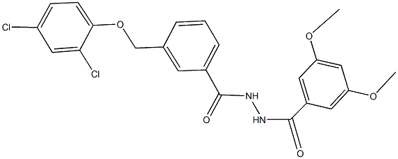 N'-{3-[(2,4-dichlorophenoxy)methyl]benzoyl}-3,5-dimethoxybenzohydrazide,514800-41-0,结构式