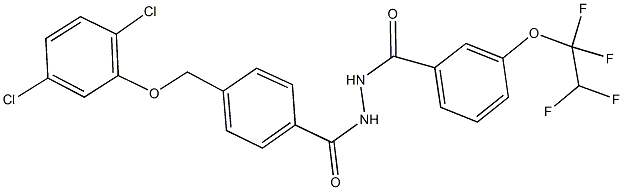 N'-{4-[(2,5-dichlorophenoxy)methyl]benzoyl}-3-(1,1,2,2-tetrafluoroethoxy)benzohydrazide,514800-63-6,结构式