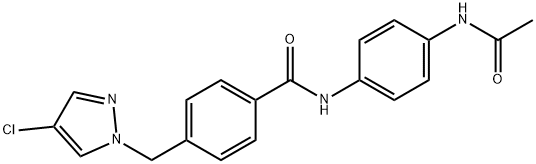 514801-04-8 N-[4-(acetylamino)phenyl]-4-[(4-chloro-1H-pyrazol-1-yl)methyl]benzamide
