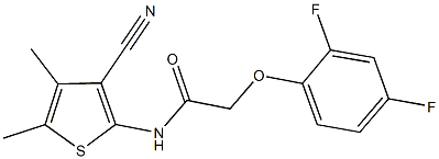 N-(3-cyano-4,5-dimethyl-2-thienyl)-2-(2,4-difluorophenoxy)acetamide Structure