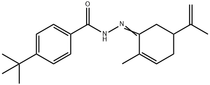 4-tert-butyl-N'-(5-isopropenyl-2-methyl-2-cyclohexen-1-ylidene)benzohydrazide|