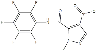 4-nitro-1-methyl-N-(2,3,4,5,6-pentafluorophenyl)-1H-pyrazole-5-carboxamide 化学構造式