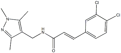 3-(3,4-dichlorophenyl)-N-[(1,3,5-trimethyl-1H-pyrazol-4-yl)methyl]acrylamide Structure