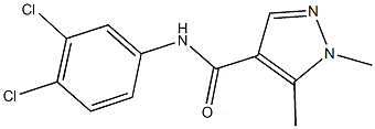 N-(3,4-dichlorophenyl)-1,5-dimethyl-1H-pyrazole-4-carboxamide 结构式