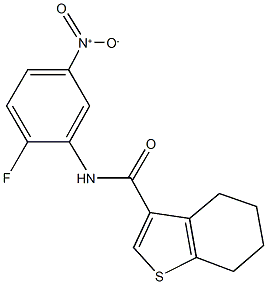 N-{2-fluoro-5-nitrophenyl}-4,5,6,7-tetrahydro-1-benzothiophene-3-carboxamide Structure