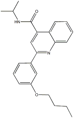 2-(3-butoxyphenyl)-N-isopropylquinoline-4-carboxamide 化学構造式