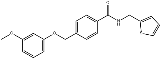 4-[(3-methoxyphenoxy)methyl]-N-(2-thienylmethyl)benzamide Struktur