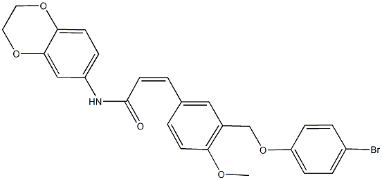 3-{3-[(4-bromophenoxy)methyl]-4-methoxyphenyl}-N-(2,3-dihydro-1,4-benzodioxin-6-yl)acrylamide|