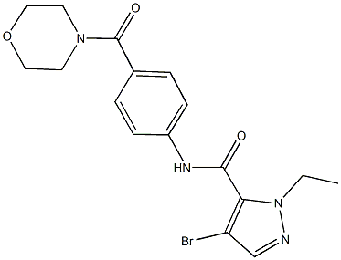 4-bromo-1-ethyl-N-[4-(4-morpholinylcarbonyl)phenyl]-1H-pyrazole-5-carboxamide Structure