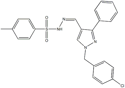 N'-{[1-(4-chlorobenzyl)-3-phenyl-1H-pyrazol-4-yl]methylene}-4-methylbenzenesulfonohydrazide,514817-56-2,结构式