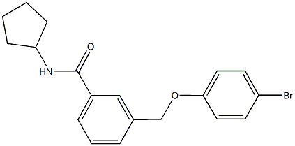 3-[(4-bromophenoxy)methyl]-N-cyclopentylbenzamide Structure