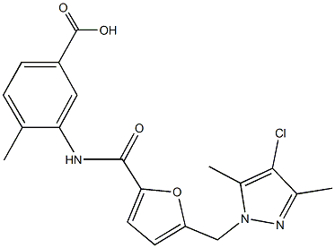 514817-95-9 3-({5-[(4-chloro-3,5-dimethyl-1H-pyrazol-1-yl)methyl]-2-furoyl}amino)-4-methylbenzoic acid