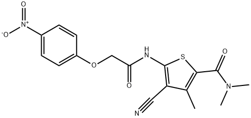 4-cyano-5-[({4-nitrophenoxy}acetyl)amino]-N,N,3-trimethyl-2-thiophenecarboxamide|