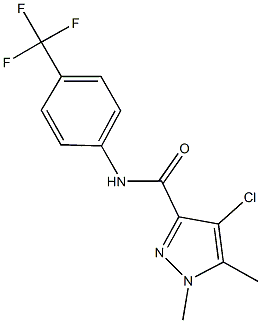 4-chloro-1,5-dimethyl-N-[4-(trifluoromethyl)phenyl]-1H-pyrazole-3-carboxamide,514818-23-6,结构式