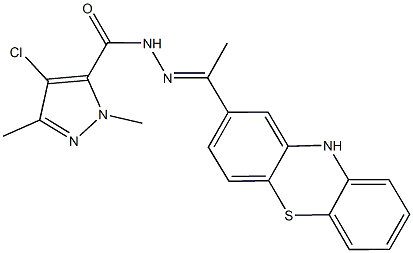 4-chloro-1,3-dimethyl-N'-[1-(10H-phenothiazin-2-yl)ethylidene]-1H-pyrazole-5-carbohydrazide|