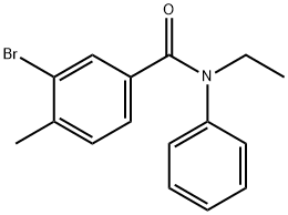 3-bromo-N-ethyl-4-methyl-N-phenylbenzamide 结构式