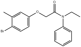 2-(4-bromo-3-methylphenoxy)-N-ethyl-N-phenylacetamide Struktur