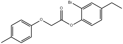 2-bromo-4-ethylphenyl (4-methylphenoxy)acetate Structure