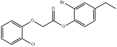 2-bromo-4-ethylphenyl (2-chlorophenoxy)acetate Structure