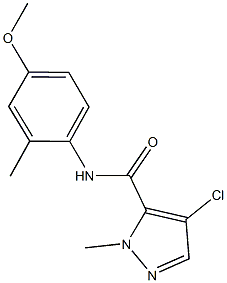 4-chloro-N-(4-methoxy-2-methylphenyl)-1-methyl-1H-pyrazole-5-carboxamide Structure