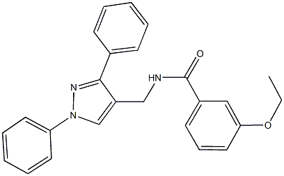 N-[(1,3-diphenyl-1H-pyrazol-4-yl)methyl]-3-ethoxybenzamide Struktur