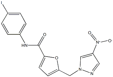 5-({4-nitro-1H-pyrazol-1-yl}methyl)-N-(4-iodophenyl)-2-furamide,514839-27-1,结构式