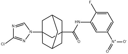 3-(3-chloro-1H-1,2,4-triazol-1-yl)-N-{2-fluoro-5-nitrophenyl}-1-adamantanecarboxamide,514839-58-8,结构式