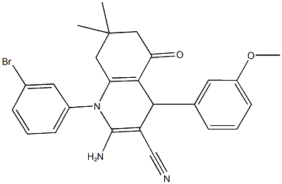 514840-19-8 2-amino-1-(3-bromophenyl)-4-(3-methoxyphenyl)-7,7-dimethyl-5-oxo-1,4,5,6,7,8-hexahydro-3-quinolinecarbonitrile