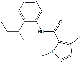 N-(2-sec-butylphenyl)-4-iodo-1-methyl-1H-pyrazole-5-carboxamide,514840-24-5,结构式