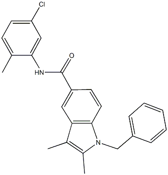 1-benzyl-N-(5-chloro-2-methylphenyl)-2,3-dimethyl-1H-indole-5-carboxamide Structure