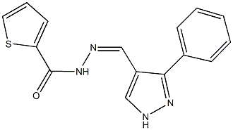 N'-[(3-phenyl-1H-pyrazol-4-yl)methylene]-2-thiophenecarbohydrazide Struktur