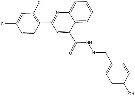 2-(2,4-dichlorophenyl)-N'-(4-hydroxybenzylidene)-4-quinolinecarbohydrazide Struktur