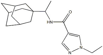 N-[1-(1-adamantyl)ethyl]-1-ethyl-1H-pyrazole-4-carboxamide Structure