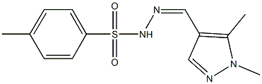 N'-[(1,5-dimethyl-1H-pyrazol-4-yl)methylene]-4-methylbenzenesulfonohydrazide 化学構造式