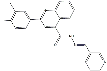2-(3,4-dimethylphenyl)-N'-(3-pyridinylmethylene)-4-quinolinecarbohydrazide 化学構造式