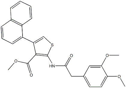 methyl 2-{[(3,4-dimethoxyphenyl)acetyl]amino}-4-(1-naphthyl)thiophene-3-carboxylate Structure