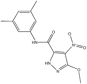 N-(3,5-dimethylphenyl)-4-nitro-3-methoxy-1H-pyrazole-5-carboxamide Structure