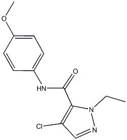 4-chloro-1-ethyl-N-(4-methoxyphenyl)-1H-pyrazole-5-carboxamide,514854-76-3,结构式