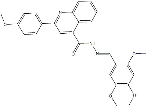 2-(4-methoxyphenyl)-N'-(2,4,5-trimethoxybenzylidene)-4-quinolinecarbohydrazide 化学構造式