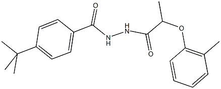 N'-(4-tert-butylbenzoyl)-2-(2-methylphenoxy)propanohydrazide,514855-16-4,结构式